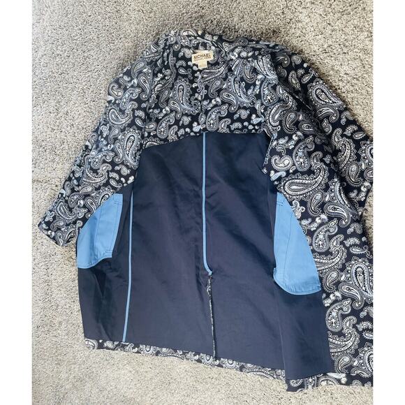 Women's Jacket Michael Kors Blazer Vest Brushed Cotton Large Apparel - Picture 10 of 10